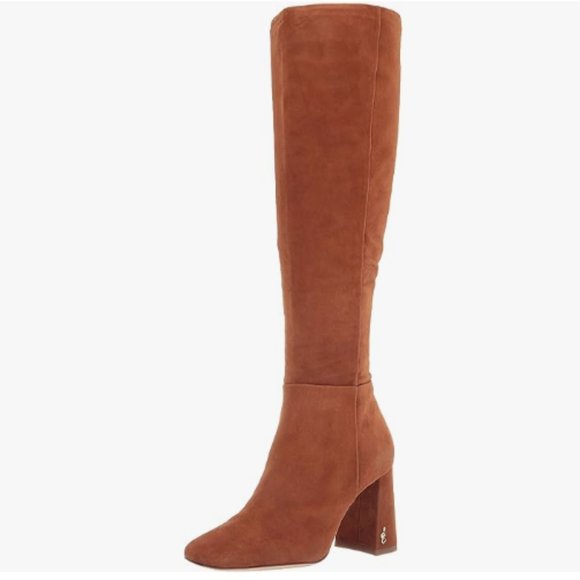 NWT Sam Edelman Clarem Knee High Suede Block Heel Boot - Picture 1 of 10